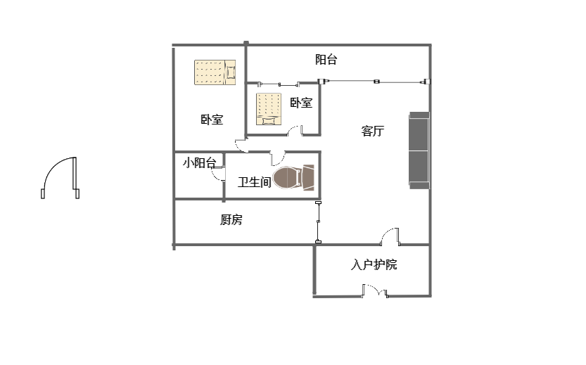 时代海岸  2室2厅1卫   350.00万