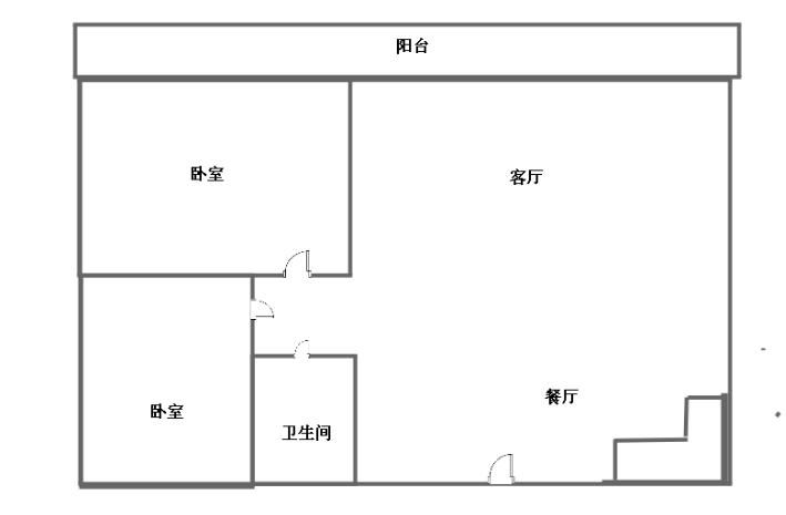 中铁悠岚湖  2室1厅1卫   190.00万客厅