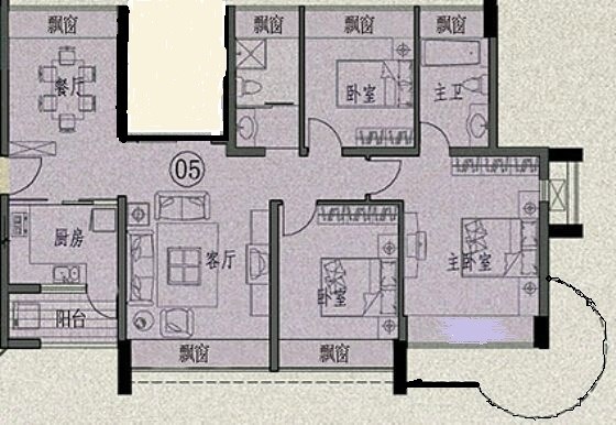 卓达东方巴哈马  3室1厅2卫   450.00万