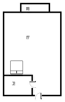 碧海蓝天  1室1厅1卫   2000.00元/月室内图