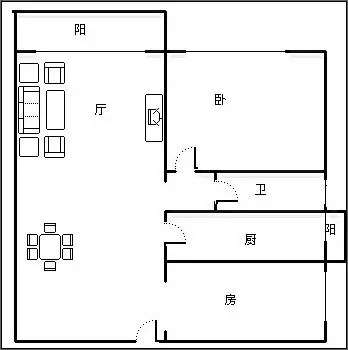 鸿洲佳园  1室1厅1卫   165.00万客厅