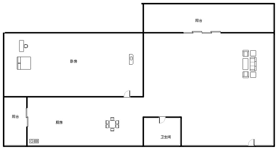 兰海滨河城市花园二区  1室1厅1卫   160.00万客厅