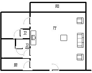 广友花园  2室2厅2卫   236.00万