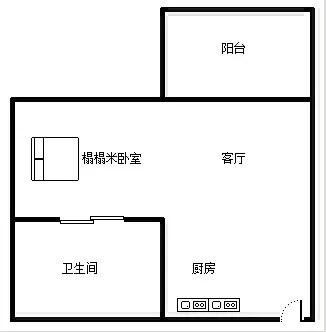 凤凰水城  1室1厅1卫   170.00万客厅