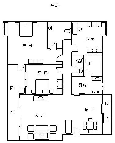 瑞海花园  3室2厅2卫   280.00万客厅