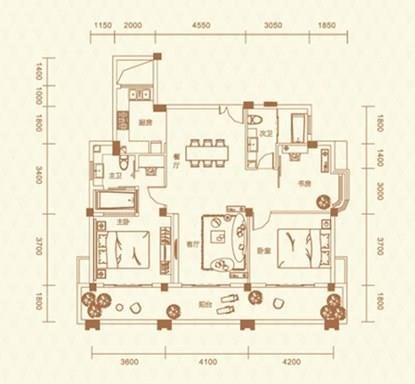 半山壹号  2室2厅2卫   550.00万