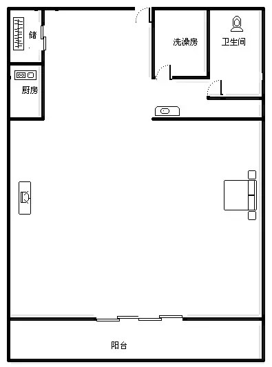 凤凰岛  1室1厅1卫   280.00万