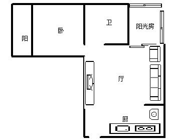 25度阳光  2室1厅1卫   2500.00元/月