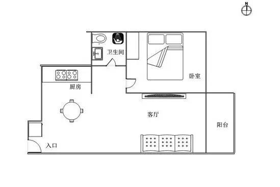 凤凰水城红树湾  1室1厅1卫   2300.00元/月室内图