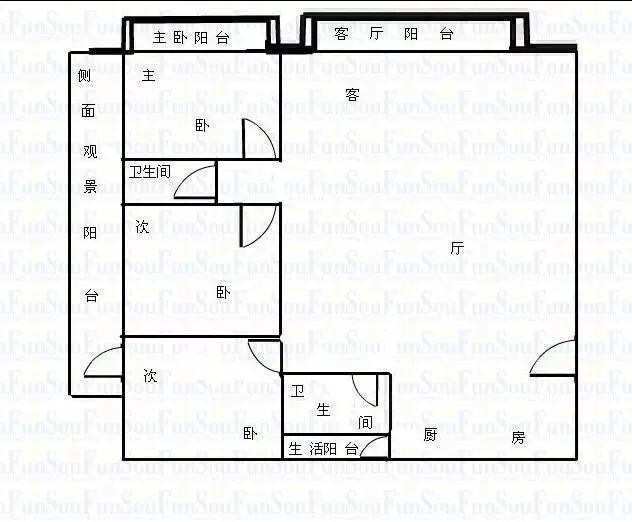 兰海花园三期  3室2厅2卫   1200.00万客厅