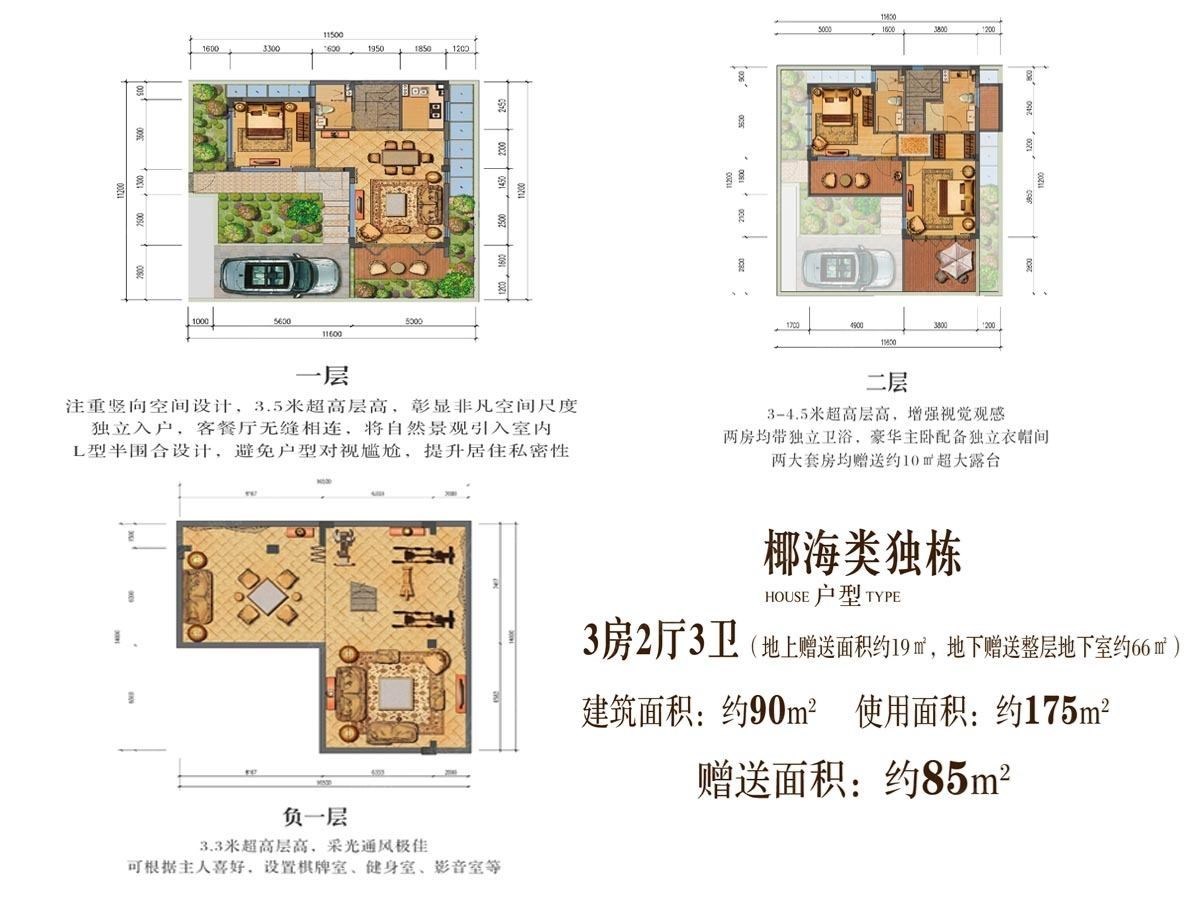 鲁能三亚湾港湾一区  3室2厅3卫   600.00万客厅