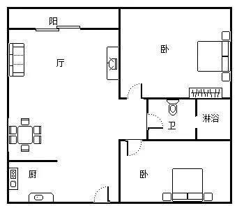 凤凰水城南岸  2室1厅1卫   2600.00元/月