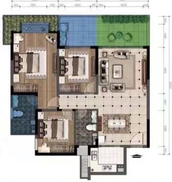 公园88号  3室2厅2卫   480.00万客厅