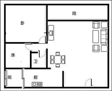 新好景花园  3室2厅1卫   192.00万客厅