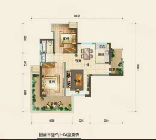 鲁能美丽五区二期  2室2厅1卫   270.00万