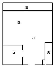 华庭天下  1室1厅1卫   1800.00元/月