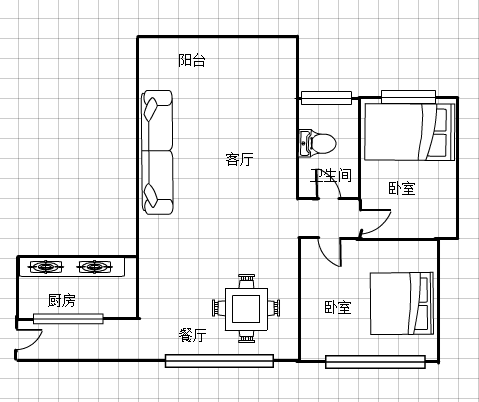 中铁子悦薹  2室2厅1卫   240.00万