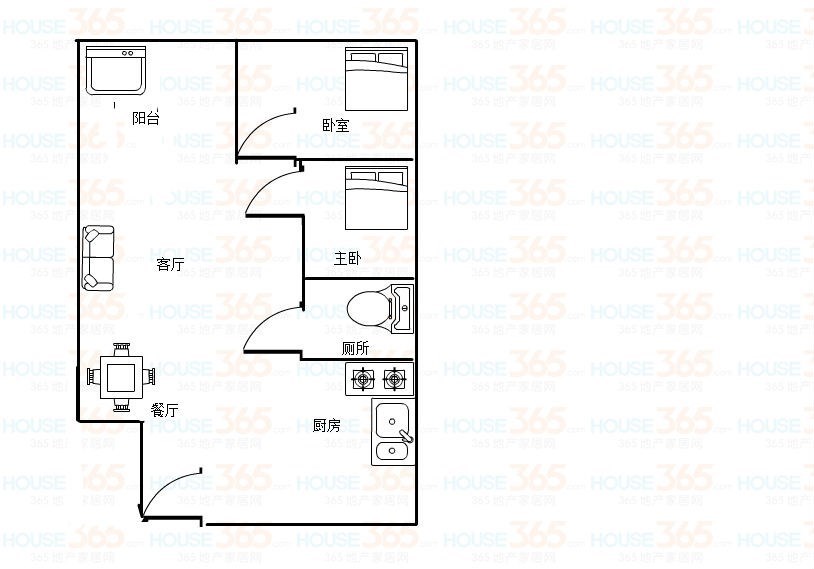 君和君泰  2室2厅1卫   220.00万客厅