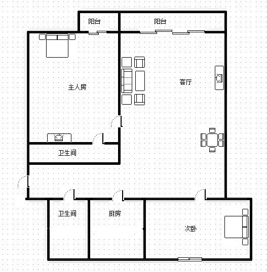 兰海花园二期  2室2厅2卫   6500.00元/月室内图