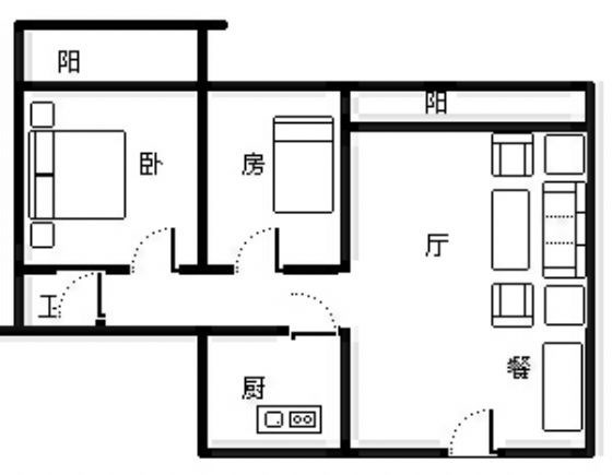 卓达东方巴哈马  2室1厅1卫   350.00万客厅