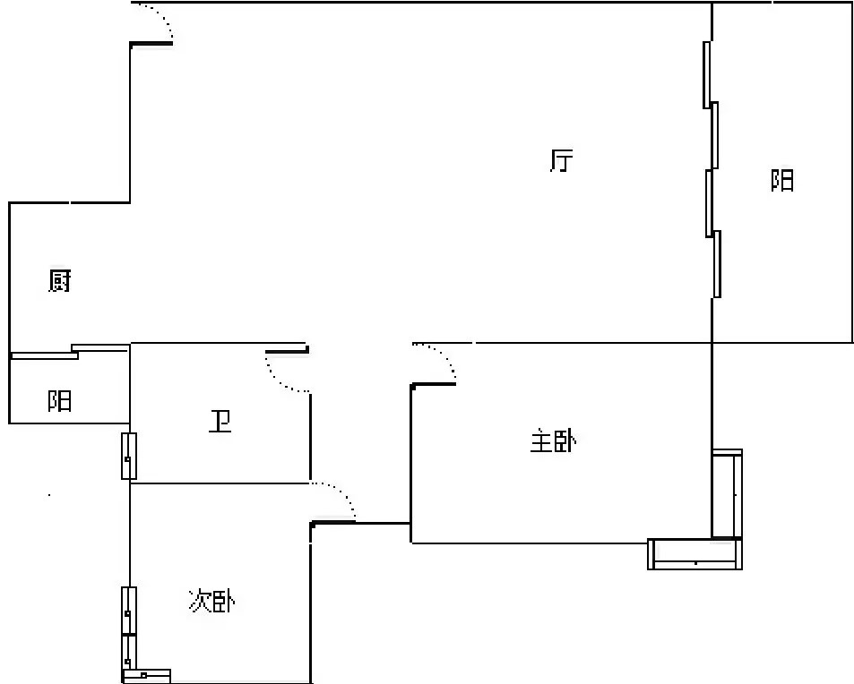 新好景花园  2室2厅1卫   200.00万