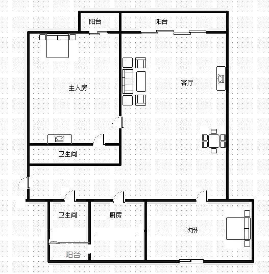 兰海花园二期  2室2厅2卫   6500.00元/月室内图