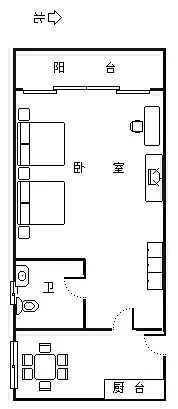 二月海海景花园  1室1厅1卫   60.00万