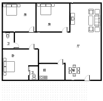 东海豪庭花园  3室2厅2卫   380.00万客厅