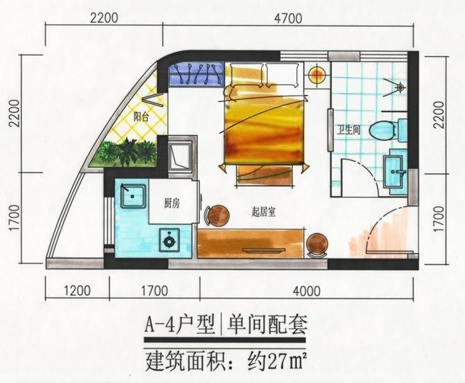 25度阳光  1室1厅1卫   88.00万