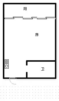 华庭天下  1室1厅1卫   112.00万客厅