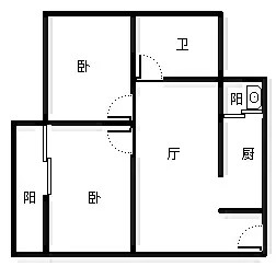 汇林水苑二期  2室1厅1卫   160.00万客厅