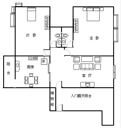 林荫河畔  2室2厅2卫   3500.00元/月室内图