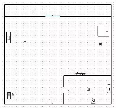 海岸龙庭  1室1厅1卫   3000.00元/月室内图1