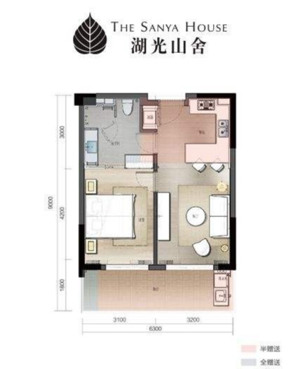 湖光山舍 1室1厅1卫 3500.0元/月 湖光山舍 1室1厅1卫 3500.0元/月室内图