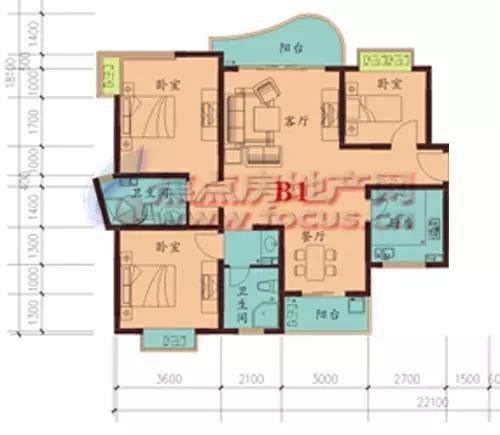 威尼斯蓝湾  3室2厅2卫   330.00万客厅