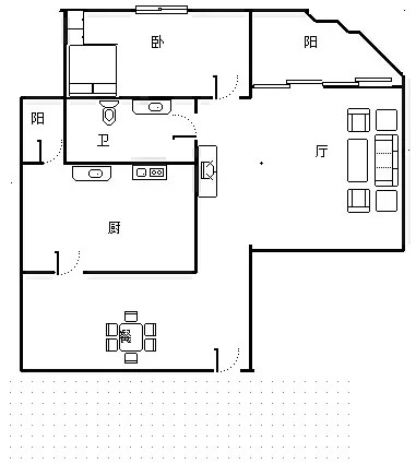 威尼斯蓝湾  1室1厅1卫   160.00万客厅