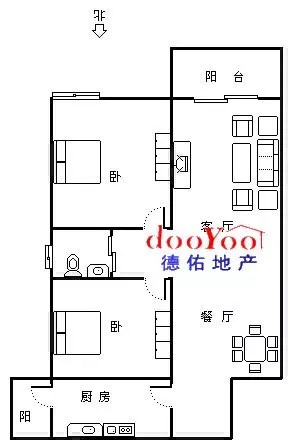 东岸假日  2室1厅1卫   200.00万客厅