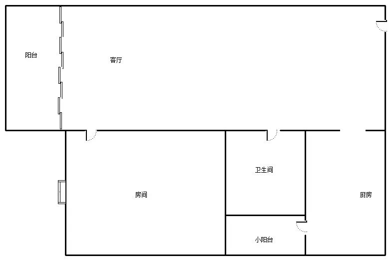 汇润花园  1室1厅1卫   114.00万客厅