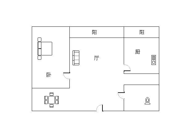 百运阁住宅楼  1室1厅1卫   180.00万