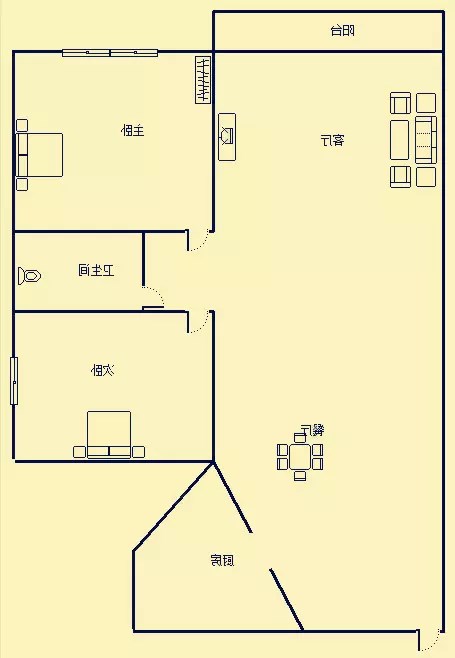 海岳半岛城邦  2室2厅1卫   3000.00元/月室内图