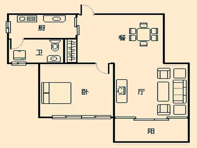 迎宾花园  1室1厅1卫   130.00万