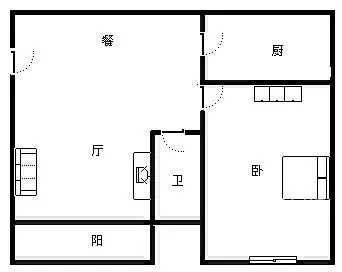 阳光名邸  1室1厅1卫   2500.00元/月室内图