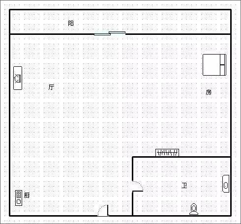 风华海月公寓  1室1厅1卫   160.00万