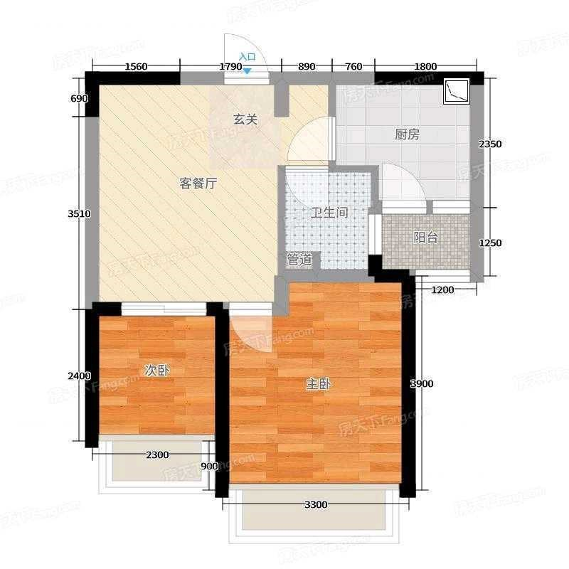 三亚星域  2室2厅1卫   156.00万客厅