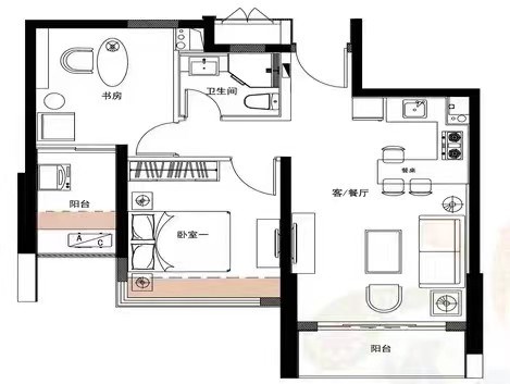 三亚棕榈滩  1室1厅1卫   165.00万