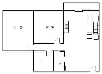 海韵假日休闲公寓  2室2厅1卫   200.00万客厅