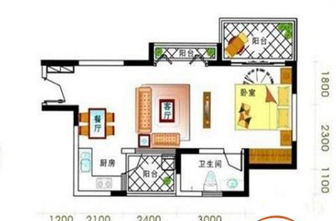 金色年华海景小区  3室2厅3卫   399.00万客厅