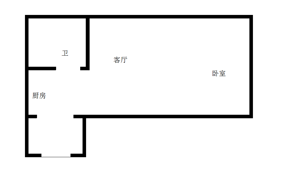 港湾公寓  1室1厅1卫   55.00万