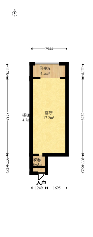 保利国际广场  2室1厅1卫   145.00万室内图1