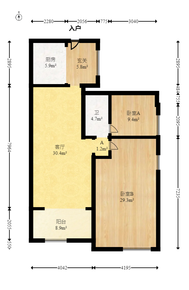 藏珑湖上国际花园  3室2厅1卫    78.0万 藏珑湖上国际花园  3室2厅1卫    78.0万户型图